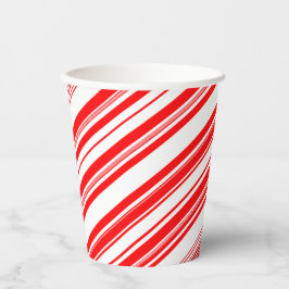 Peppermint Candy Canes Stripes Stropdas met kerstm Papieren Bekers