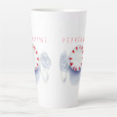 PEPPERMINT CANDY Tall Latte Mug + Texte (Devant)