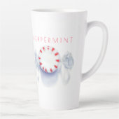 PEPPERMINT CANDY Tall Latte Mug + Texte (Droite)