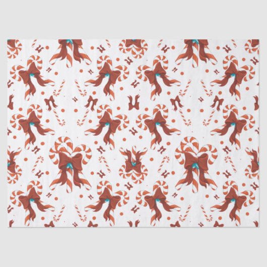 Peppermint Charm Wrapping Paper Tissuepapier (Voorkant)