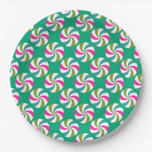 Peppermint Christmas Green Papieren Bordje