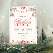 Peppermint Christmas Party Invitation 