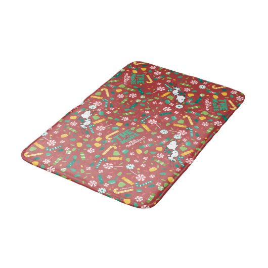 Peppermint Dreams Snoopy Snoep Pattern Badmat (Gekanteld)
