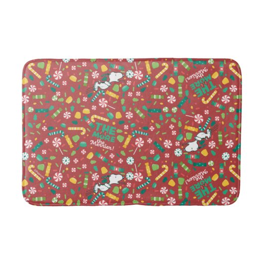 Peppermint Dreams Snoopy Snoep Pattern Badmat (Voorkant)
