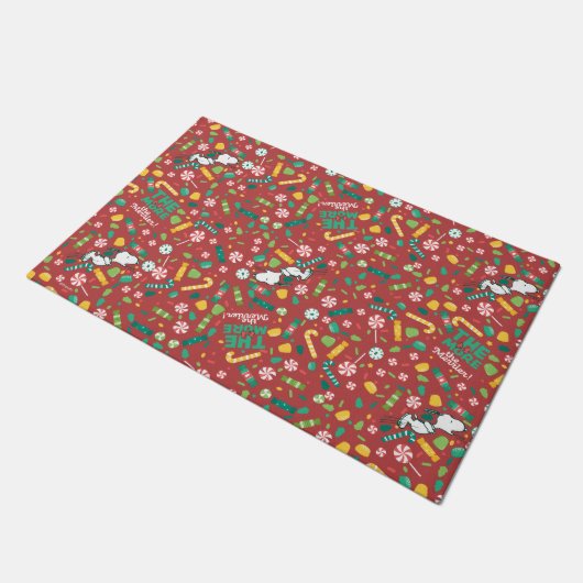 Peppermint Dreams Snoopy Snoep Pattern Deurmat (Schuin)