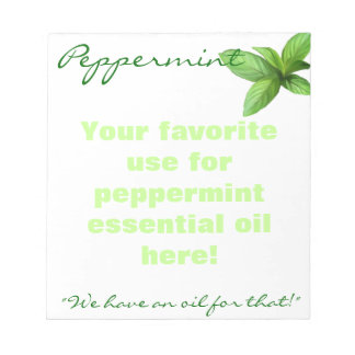 Peppermint Essential Oil Notitieblok