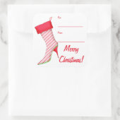 Peppermint Haut talon Boot Stocking Art Étiquette (Sac)