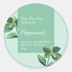 Peppermint Herbal Tea Étiquette d'entreprise