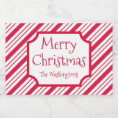 Peppermint-kerstfeestjes Sticker-etiketten Voedselcontainer Etiket (Enkel label)