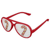 Peppermint-kerstkoekje Red Candy Cane Holiday Aviator Zonnebril (Gekanteld)
