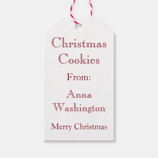 Peppermint-kerstkoekjes Gift Label Cadeaulabel (Voorkant)