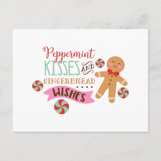 Peppermint Kisses Briefkaart (Voorkant)