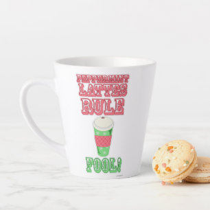 Peppermint Latte Funny Cute Cartoon Slogan Latte Mok