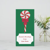 Peppermint Lollipop-fotokaart Feestdagenkaart (Staand voorkant)