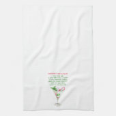 Peppermint Martini Illustration Holiday Theedoek (Verticaal)