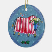 Peppermint Ox-kerstboomversiering Keramisch Ornament (Links)