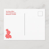 Peppermint Patroonfeestdag Editable sparen de Datu Briefkaart (Achterkant)