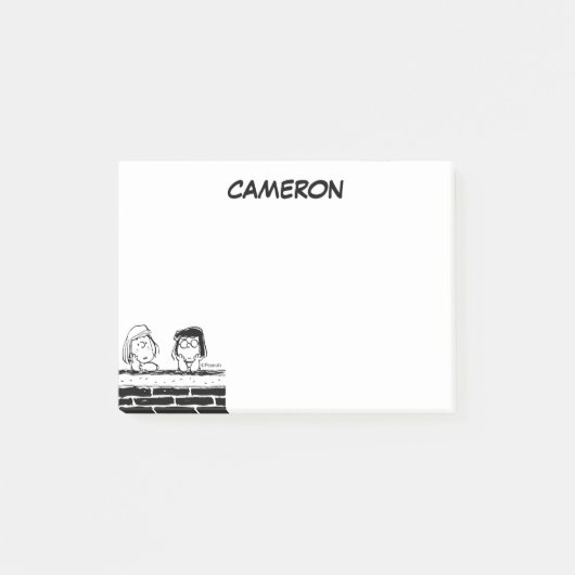 Peppermint Patty & Marcie aan de muur Post-it® Notes (Voorkant)