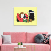 Peppermint Patty op de Telefoon Canvas Afdruk (Insitu (Woonkamer))