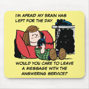 Peppermint Patty op de Telefoon Muismat