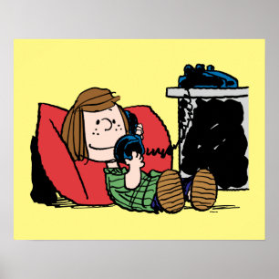 Peppermint Patty op de Telefoon Poster