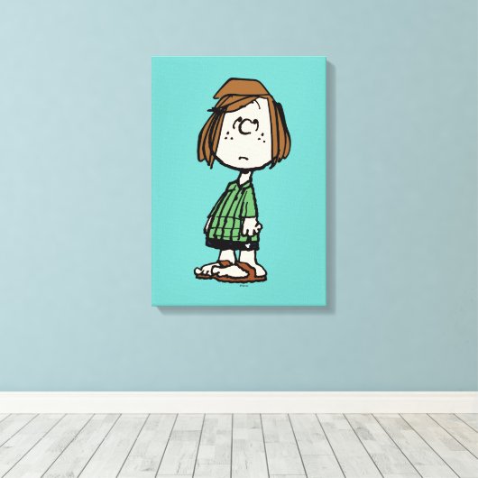 Peppermint Patty Rolling Eyes Canvas Afdruk (Insitu (Houten vloer))