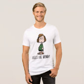 Peppermint Patty Rolling Eyes Tri-Blend Shirt (Voorkant volledig)