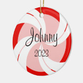 Peppermint Photo-Ornament Keramisch Ornament (Links)