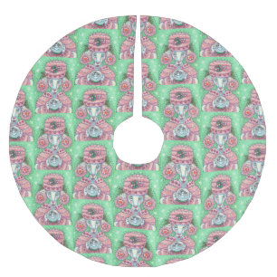 PEPPERMINT PINK POODLE CHRISTMAS TREE SKIRT KERSTBOOM ROK