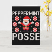 Peppermint Posse Lelijke Trui Ontwerp Kerstman Gra Kaart (Gele Bloem)