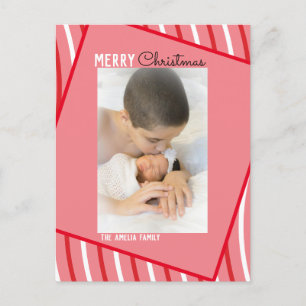 Peppermint Rainbow kerstroze foto Briefkaart