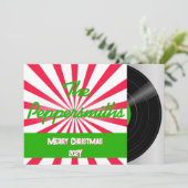 Peppermint Retro Vinyl Record Album Carte de vacan (Debout devant)