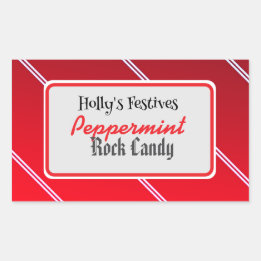 Peppermint rock snoep label