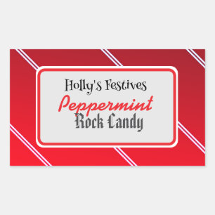 Peppermint rock snoep label