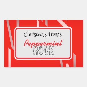 Peppermint rock snoep label