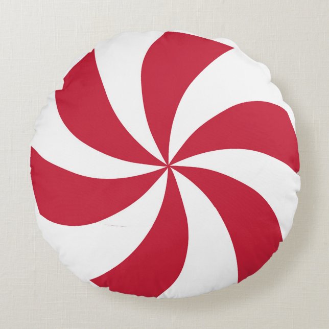 Peppermint Rond Kussen (Voorkant)