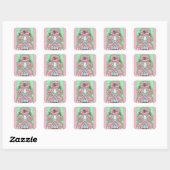 PEPPERMINT ROSE POODON, CHRISTMAS CHIEN STICKERS S (Feuille)