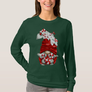 Peppermint Scandinavian Gnome Kerstmis T-shirt
