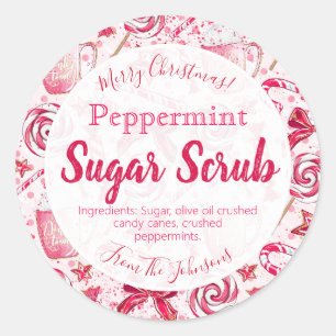 Peppermint Scented kerstSugar Scrub Labels