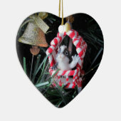 Peppermint Skunk Wagon Keramisch Ornament (Rechts)