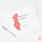 Peppermint Snoep Custom Ronde Sticker (Envelop)