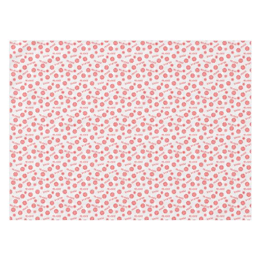 Peppermint snoep en inspirerend woorden tafelkleed (Voorkant (Horizontaal))