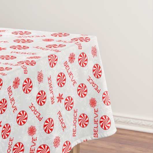 Peppermint snoep en inspirerend woorden tafelkleed (Voorbeeld)