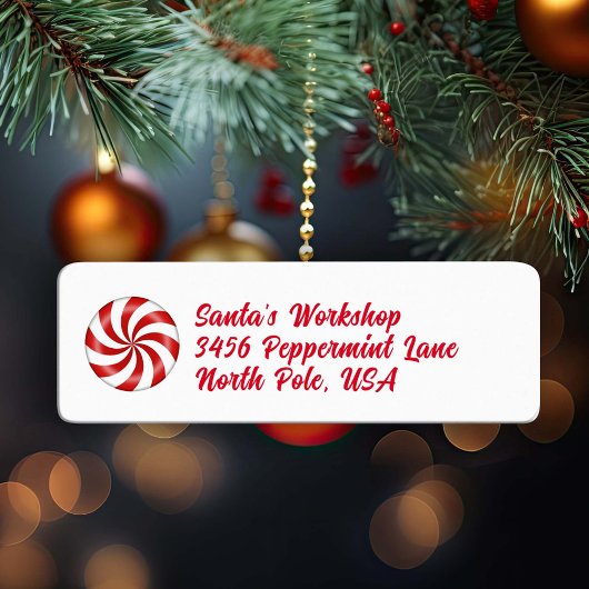 Peppermint-Snoep Etiket