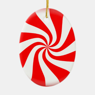 Peppermint-Snoep Keramisch Ornament