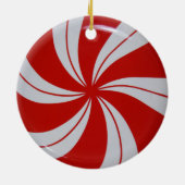 Peppermint-Snoep Keramisch Ornament (Achterkant)