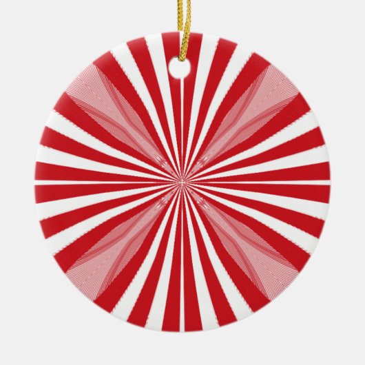 Peppermint-Snoep Keramisch Ornament (Voorkant)