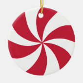 Peppermint-Snoep Keramisch Ornament (Voorkant)