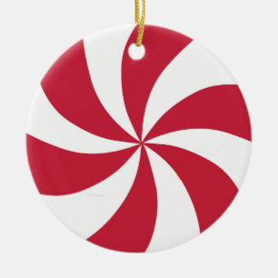 Peppermint-Snoep Keramisch Ornament