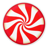 Peppermint-Snoep Keramische Knop (Voorkant)